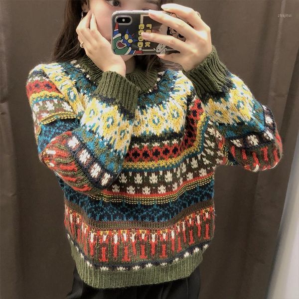 sweater winter knitted sweaters long sleeve casual loose knit pullover women autumn jacquard print o-neck women's, White;black
sweater winter knitted sweaters long sleeve casual loose knit pullover women autumn jacquard print o-neck women's, White;black