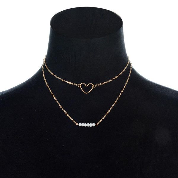 double strand pearl necklace hollow heart choker, women dainty fashion necklaces in gold or chokers, Golden;silver
double strand pearl necklace hollow heart choker, women dainty fashion necklaces in gold or chokers, Golden;silver