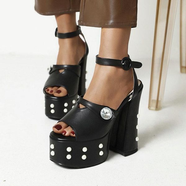 sandals women 2021 fashion roman shoes summer waterproof platform thick heel bottom fish mouth high heels, Black
sandals women 2021 fashion roman shoes summer waterproof platform thick heel bottom fish mouth high heels, Black