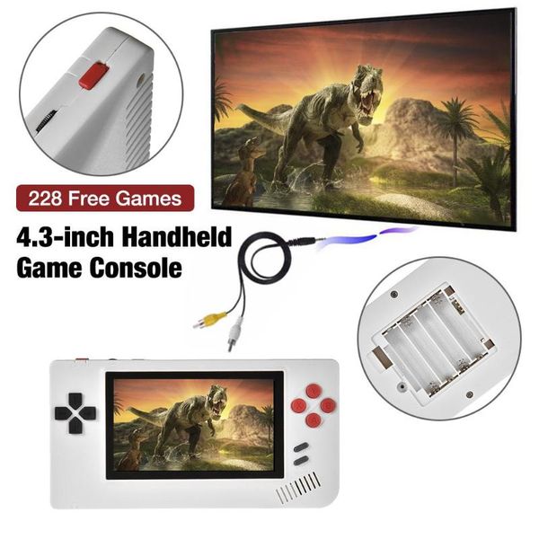 portable game controller 4.3-inch handheld console joysticks gamepad 8-bit machine built-in 228 support av output players
portable game controller 4.3-inch handheld console joysticks gamepad 8-bit machine built-in 228 support av output players