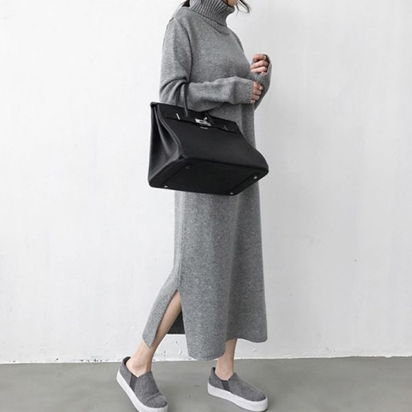 dresses thicken turtleneck autumn winter women sweater knitted long female full sleeve jumpers dress 5cao, Black;gray
dresses thicken turtleneck autumn winter women sweater knitted long female full sleeve jumpers dress 5cao, Black;gray