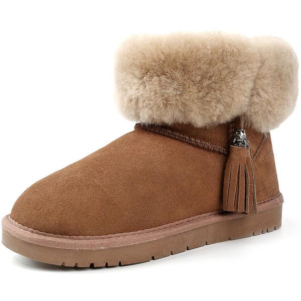 boots 2021 tassel snow female sheep fur one short round head students flat non-slip, Black
boots 2021 tassel snow female sheep fur one short round head students flat non-slip, Black