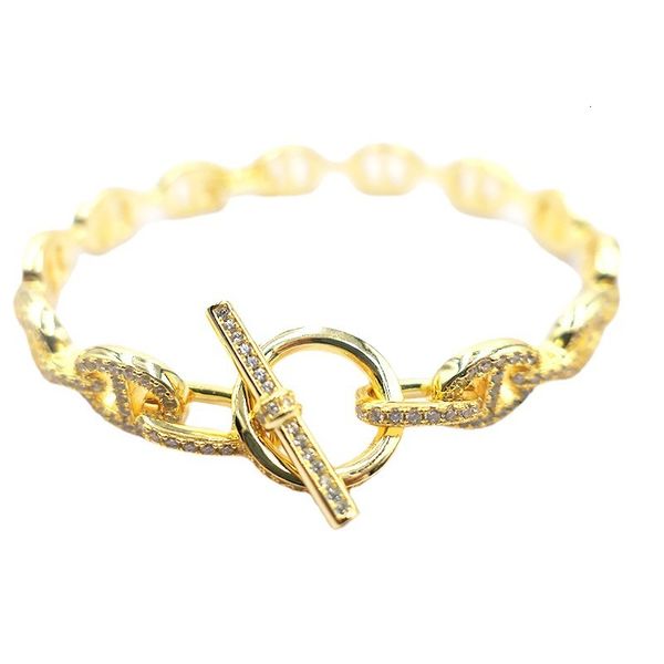 bangles bracelet fashion pig nose men's and women's 18k rose gold plated with diamond to buckle trend design tanabata gift, Black
bangles bracelet fashion pig nose men's and women's 18k rose gold plated with diamond to buckle trend design tanabata gift, Black