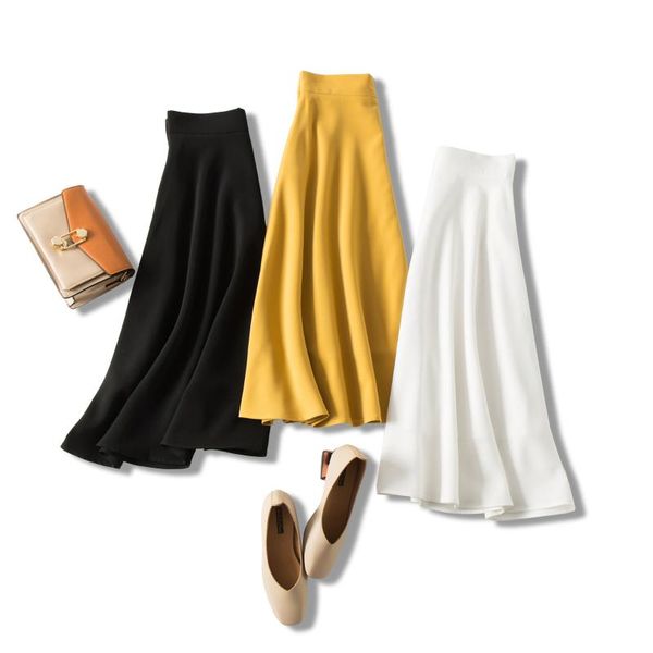 skirts 2021 spring and summer elegant flexible drop feeling silk smooth jin mouth high waist a-line big swing skirt, Black
skirts 2021 spring and summer elegant flexible drop feeling silk smooth jin mouth high waist a-line big swing skirt, Black