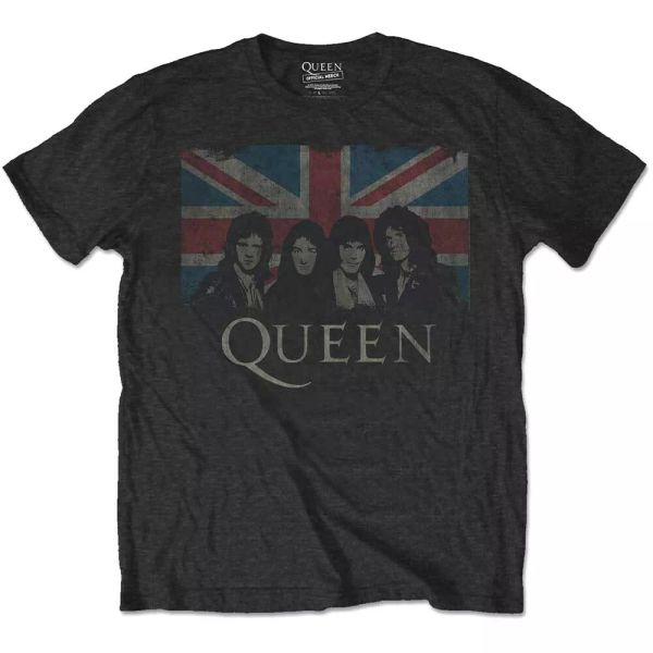 official queen t shirt union jack black classic rock band tee freddie mercury, White;black
official queen t shirt union jack black classic rock band tee freddie mercury, White;black