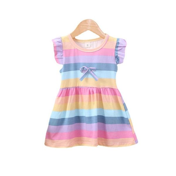 summer girls' casual fashion children's western style skirt baby rainbow striped dress trend girl's dresses, Red;yellow
summer girls' casual fashion children's western style skirt baby rainbow striped dress trend girl's dresses, Red;yellow