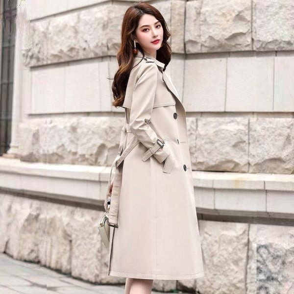 women's trench coats there are lining windbreaker mid long 2021 autumn silk slip down feeling coat over the knee, Tan;black
women's trench coats there are lining windbreaker mid long 2021 autumn silk slip down feeling coat over the knee, Tan;black