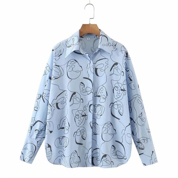 women's blouses & shirts merodi women fashiion mask print 2021 summer blue long oversize girls casual turn-down collar single breasted, White
women's blouses & shirts merodi women fashiion mask print 2021 summer blue long oversize girls casual turn-down collar single breasted, White