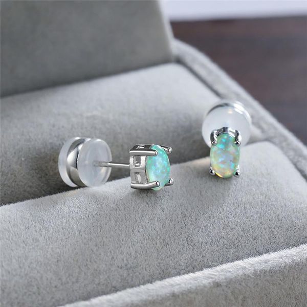 stud green fire opal earrings dainty oval small stone for women wedding jewelry vintage fashion silver color, Golden;silver
stud green fire opal earrings dainty oval small stone for women wedding jewelry vintage fashion silver color, Golden;silver