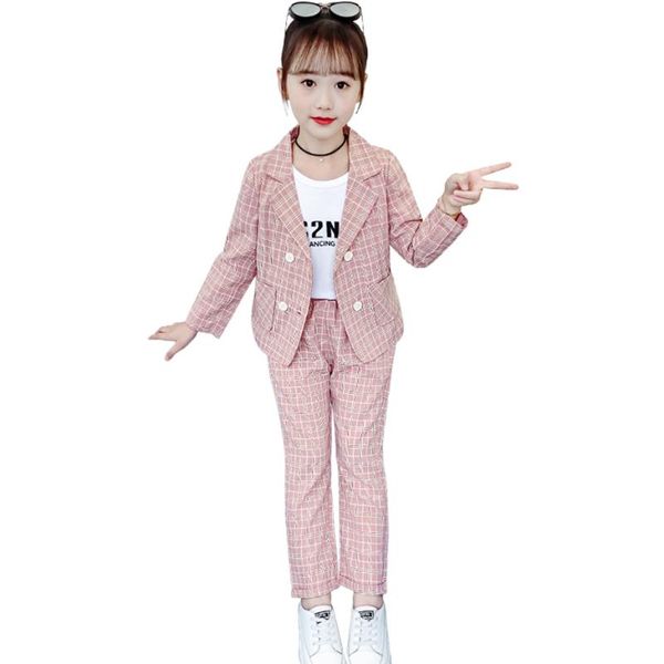 girls suit set plaid jacket + pants clothing spring autumn tracksuit girl casual style kids 6 8 10 12 14 sets, White
girls suit set plaid jacket + pants clothing spring autumn tracksuit girl casual style kids 6 8 10 12 14 sets, White