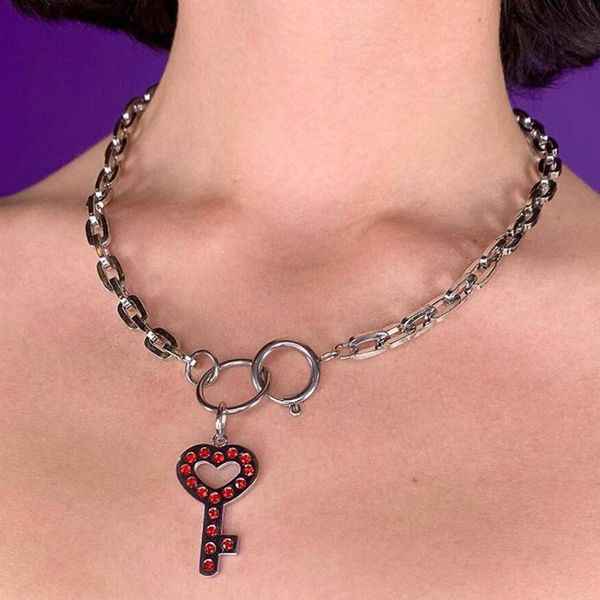 pendant necklaces hiphop heart key chain stainless steel necklace choker party jewelry for women man friendship girl gifts, Silver
pendant necklaces hiphop heart key chain stainless steel necklace choker party jewelry for women man friendship girl gifts, Silver