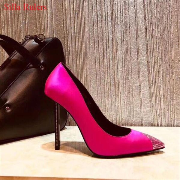 dress shoes 2021 style crystal covered high heels women pumps pointed toe silk ladies wedding woman zapato mujer, Black
dress shoes 2021 style crystal covered high heels women pumps pointed toe silk ladies wedding woman zapato mujer, Black