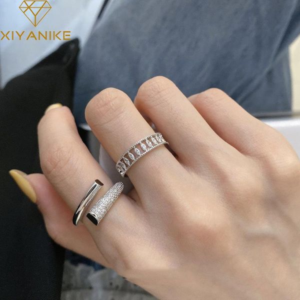 sterling silver zircon double-layer ring female fashion micro-inlaid simple handmade jewelry index finger couple cluster rings, Golden;silver
sterling silver zircon double-layer ring female fashion micro-inlaid simple handmade jewelry index finger couple cluster rings, Golden;silver