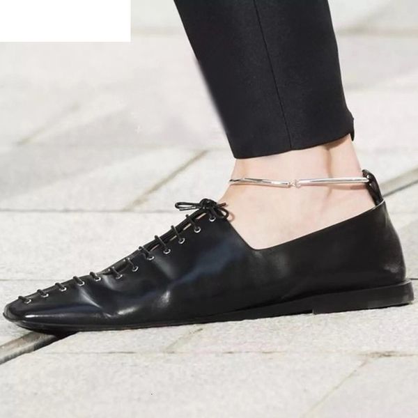 sandals square toe retro flat single shoes women real leather metal circle design lace up loafers female spring comfort vacation l, Black
sandals square toe retro flat single shoes women real leather metal circle design lace up loafers female spring comfort vacation l, Black