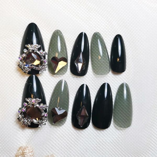 false nails fashion black love big drill fake medium long pointed wearing press on nail tips enhancement bride, Red;gold
false nails fashion black love big drill fake medium long pointed wearing press on nail tips enhancement bride, Red;gold