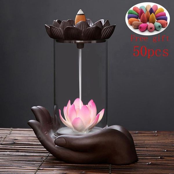 fragrance lamps zen bergamot lotus burner smoke waterfall incense +50pcs cone censer living room decoration
fragrance lamps zen bergamot lotus burner smoke waterfall incense +50pcs cone censer living room decoration
