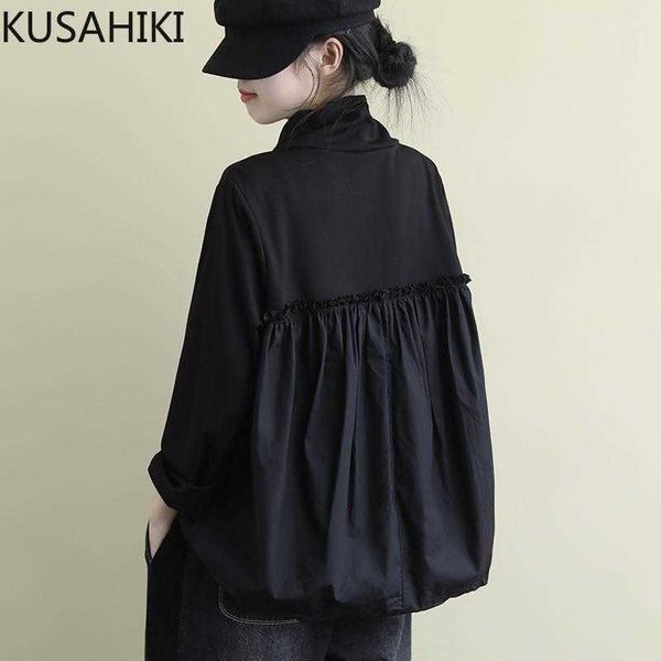 kusahiki causal turtleneck women pullover sweatshirt korean patchwork split sweet hoodies spring jumper 6e356 210602, Black
kusahiki causal turtleneck women pullover sweatshirt korean patchwork split sweet hoodies spring jumper 6e356 210602, Black