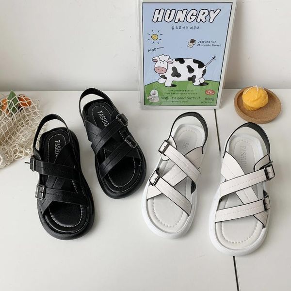 sandals cross one word buckle female 2021 thick-soled summer style korean flat women, Black
sandals cross one word buckle female 2021 thick-soled summer style korean flat women, Black