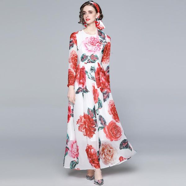 casual dresses floral printed boho maxi dress women summer long sleeve large swing 2021 chiffon with silk scarf lining, Black;gray
casual dresses floral printed boho maxi dress women summer long sleeve large swing 2021 chiffon with silk scarf lining, Black;gray