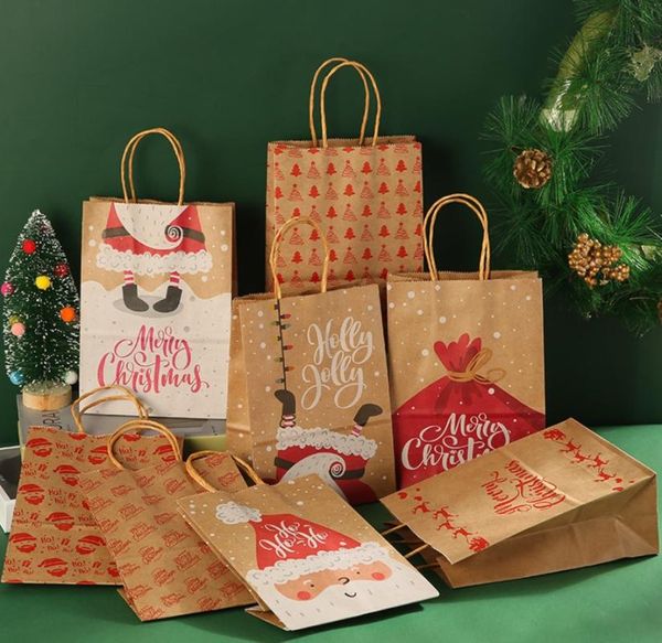 gift wrap 100pcs multifuntion christmas kraft paper bag 21*15*8cm festival bags with handles party supplies for event
gift wrap 100pcs multifuntion christmas kraft paper bag 21*15*8cm festival bags with handles party supplies for event