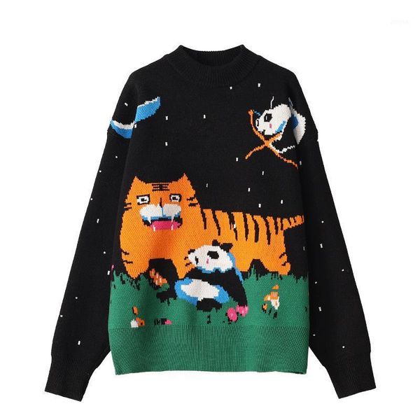 luxury women sweaters fall long sleeve female jumper harakuju mori girl style embroidery knitted pullover thick women's, White;black
luxury women sweaters fall long sleeve female jumper harakuju mori girl style embroidery knitted pullover thick women's, White;black
