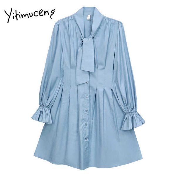 yitimuceng vintage lace up pleated button dresses women flare sleeve v-neck a-line solid spring korean fashion dress 210601, Black;gray
yitimuceng vintage lace up pleated button dresses women flare sleeve v-neck a-line solid spring korean fashion dress 210601, Black;gray