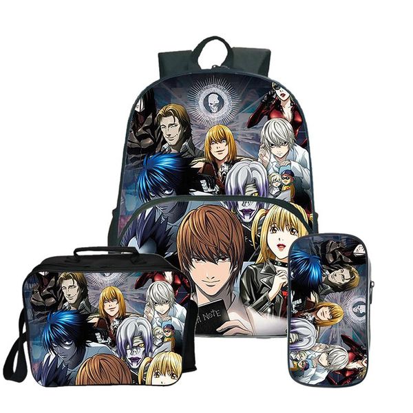 backpack waterproof women female school bag for teenage girls death note travel college book mochila 3pcs
backpack waterproof women female school bag for teenage girls death note travel college book mochila 3pcs