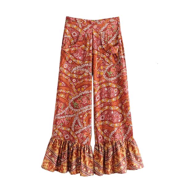 women's pants & capris boho floral print long pants flare ruffle women chic fashion beach maxi bohemian holiday trousers summer va, Black;white
women's pants & capris boho floral print long pants flare ruffle women chic fashion beach maxi bohemian holiday trousers summer va, Black;white