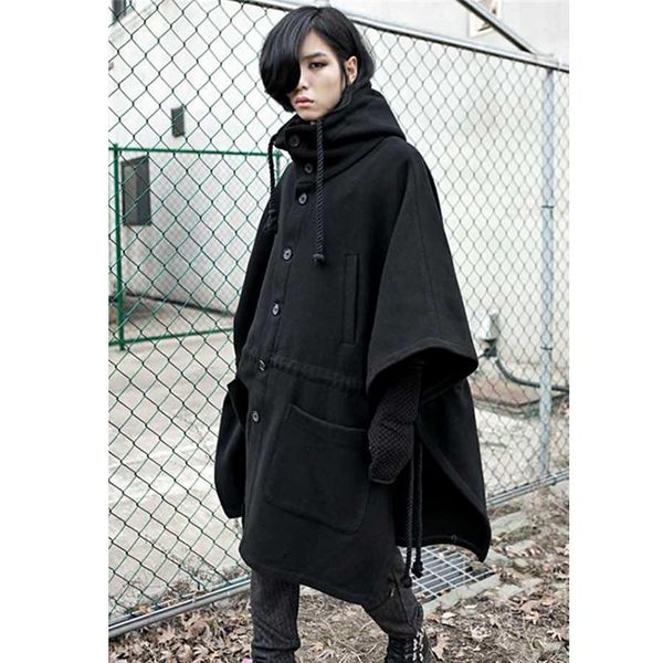 men's wool & blends m-4xl dark night club bat shirt hooded cape cloak thickened long woolen coat men coats winter clothing, Black
men's wool & blends m-4xl dark night club bat shirt hooded cape cloak thickened long woolen coat men coats winter clothing, Black