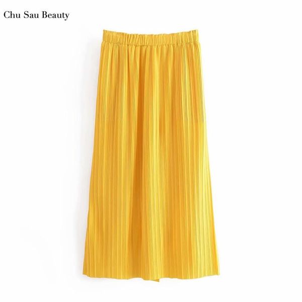 skirts chu sau beauty 2021 women's pleated retro stretch high-waist mid-length skirt casual loose elegant half with side slits, Black
skirts chu sau beauty 2021 women's pleated retro stretch high-waist mid-length skirt casual loose elegant half with side slits, Black