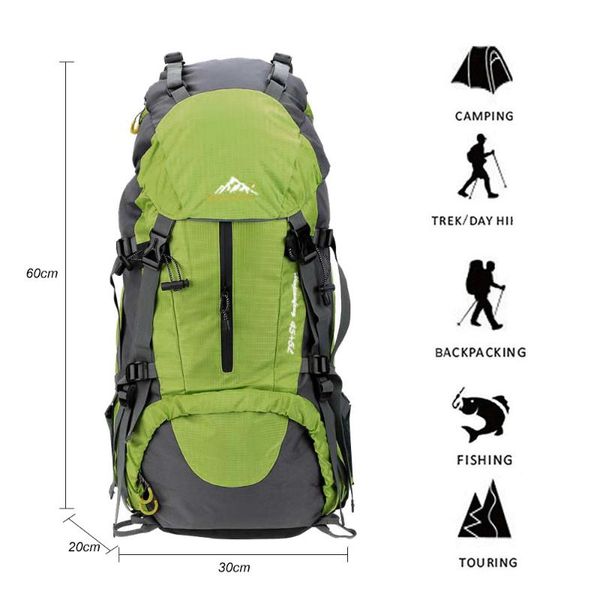 waterproof outdoor sport backpack hiking trekking camping travel pack mountaineering climbing bag with rain cover bags
waterproof outdoor sport backpack hiking trekking camping travel pack mountaineering climbing bag with rain cover bags