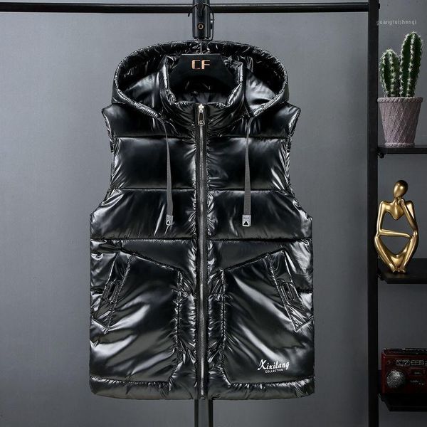 men's down & parkas 2021 vest autumn and winter bright coat cotton waistcoat warm trend wear fashion handsome outside, Black
men's down & parkas 2021 vest autumn and winter bright coat cotton waistcoat warm trend wear fashion handsome outside, Black