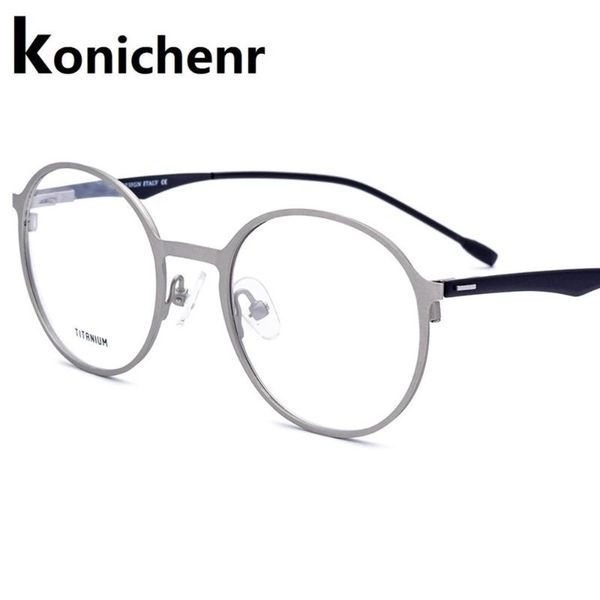 fashion sunglasses frames konichenr titanium alloy optical glasses frame men vintage round women myopia eyeglasses clear lens screwless spec, Black
fashion sunglasses frames konichenr titanium alloy optical glasses frame men vintage round women myopia eyeglasses clear lens screwless spec, Black