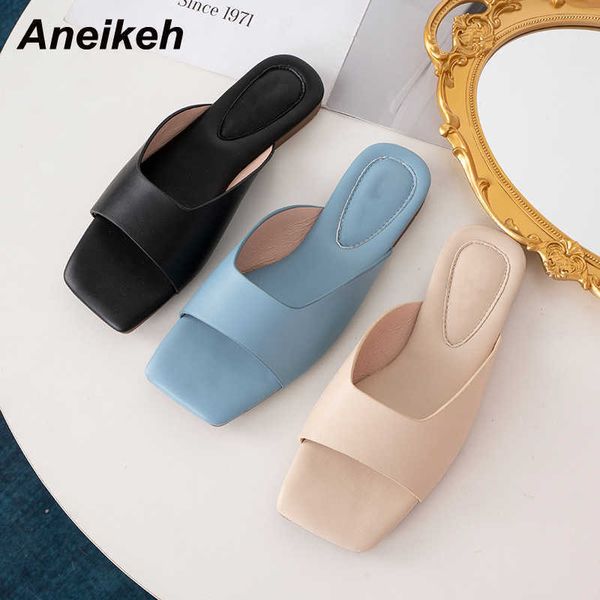 aneikeh fashion summer women shoes concise pu square head peep toe ladies low heels daily outside slippers size 35-39 210615, Black
aneikeh fashion summer women shoes concise pu square head peep toe ladies low heels daily outside slippers size 35-39 210615, Black
