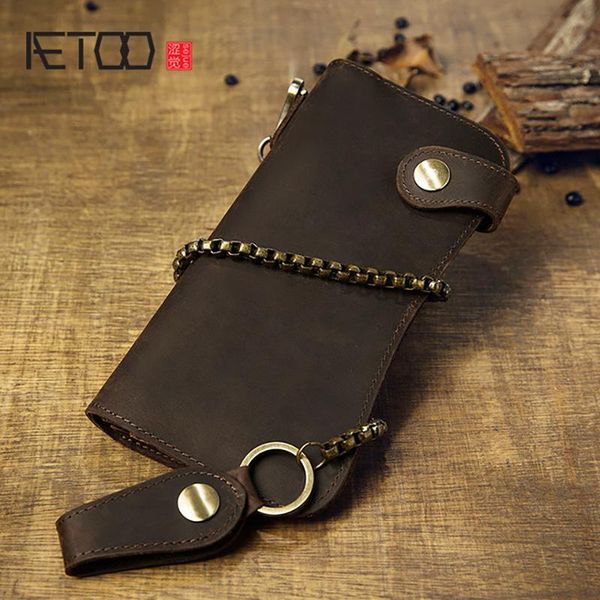 men's long wallets, leather retro casual personality anti-theft wallets, Red;black
men's long wallets, leather retro casual personality anti-theft wallets, Red;black