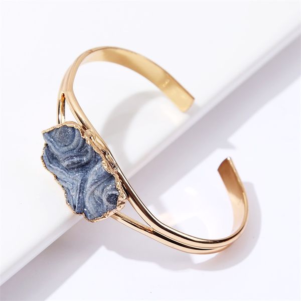 2021 milky way's stone new arrival jewelry stainless steel fashion bar quartz cuff natural stone gold bangle braceletnatural stone bang, Black
2021 milky way's stone new arrival jewelry stainless steel fashion bar quartz cuff natural stone gold bangle braceletnatural stone bang, Black