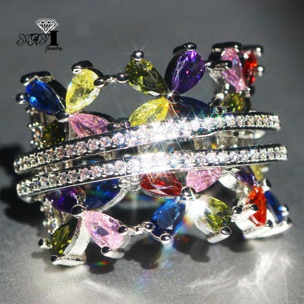 cluster rings yayi jewelry fashion princess cut prong setting multi + cubic zirconia silver color engagement wedding precious gift, Golden;silver
cluster rings yayi jewelry fashion princess cut prong setting multi + cubic zirconia silver color engagement wedding precious gift, Golden;silver
