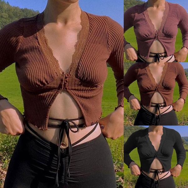 women's t-shirt e-girl sweet deep v-neck lace trim crop y2k fashion slit hem long sleeve brown t-shirts vintage 90s aesthetics 2021, White
women's t-shirt e-girl sweet deep v-neck lace trim crop y2k fashion slit hem long sleeve brown t-shirts vintage 90s aesthetics 2021, White