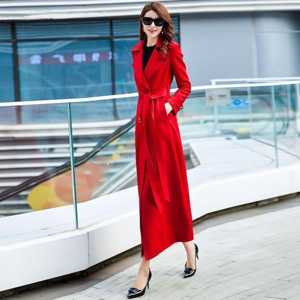 women's trench coats autumn long women double breasted with belt elegant slim solid beige coat ladies loose outwear windbreaker, Tan;black
women's trench coats autumn long women double breasted with belt elegant slim solid beige coat ladies loose outwear windbreaker, Tan;black