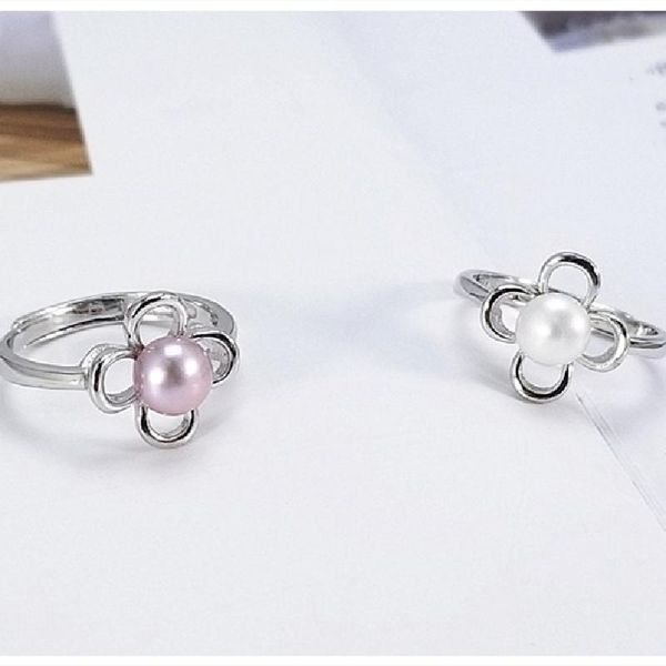 cluster rings simple trendy s925 sterling silver clover ring natural freshwater pearl adjustable female jewelry accessories, Golden;silver
cluster rings simple trendy s925 sterling silver clover ring natural freshwater pearl adjustable female jewelry accessories, Golden;silver