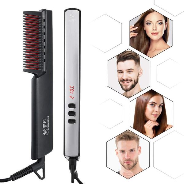 electric hair brushes lcd portable straightener flat straightening brush heating comb thick soften head beard type easy to operate
electric hair brushes lcd portable straightener flat straightening brush heating comb thick soften head beard type easy to operate