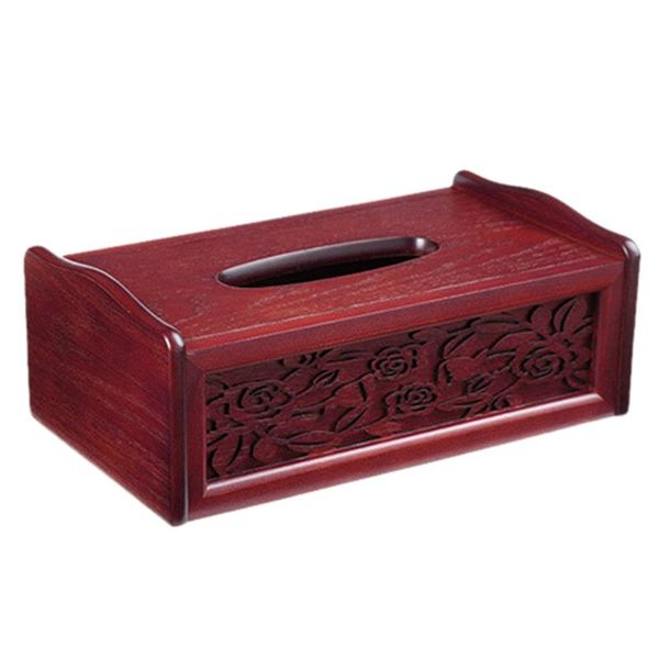 tissue boxes & napkins wooden rectangle box cover carved living room dining home storage deskdecoration