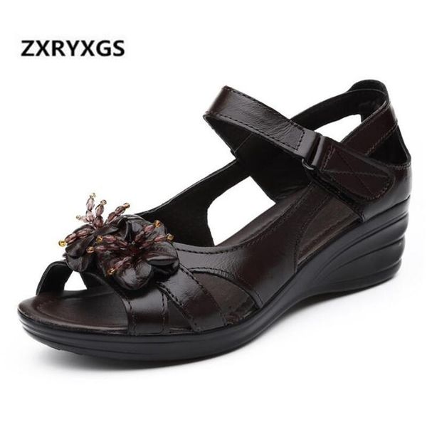 summer retro flower genuine leather shoes sandals women fish mouth breathable non-slip wedge woman, Black
summer retro flower genuine leather shoes sandals women fish mouth breathable non-slip wedge woman, Black