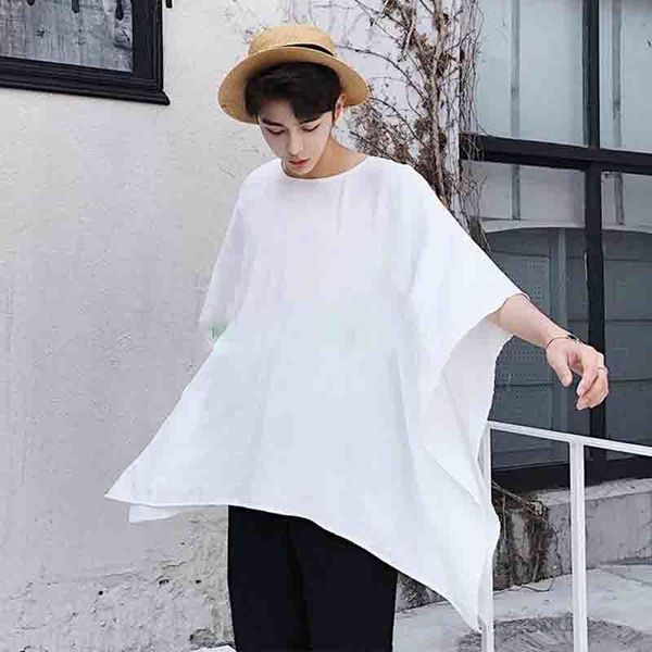 fine men's summer wear loose fashion with big bat size neutral sleeve 4klw, White;black
fine men's summer wear loose fashion with big bat size neutral sleeve 4klw, White;black
