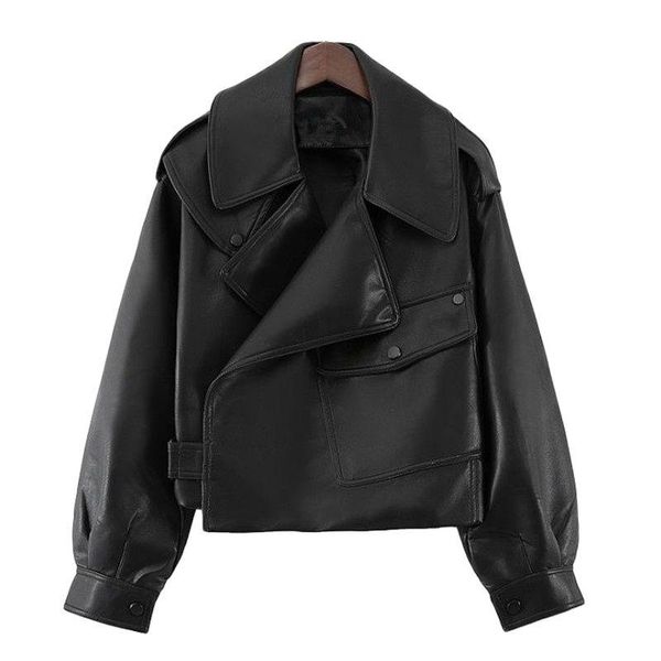 lady autumn women faux leather jacket pu motorcycle biker red coat turndown collar loose streetwear black punk outerwear women's
lady autumn women faux leather jacket pu motorcycle biker red coat turndown collar loose streetwear black punk outerwear women's
