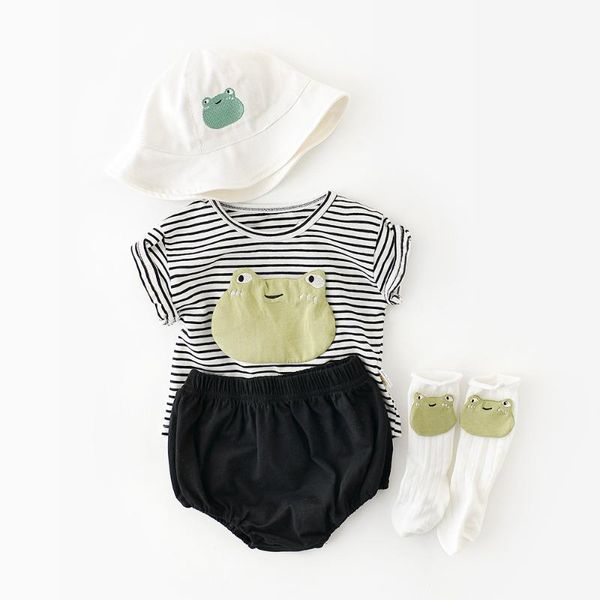 clothing sets summer toddler baby girl striped cartoon three-dimensional pattern short sleeves + kid boy solid pp pant 2pcs set, White
clothing sets summer toddler baby girl striped cartoon three-dimensional pattern short sleeves + kid boy solid pp pant 2pcs set, White