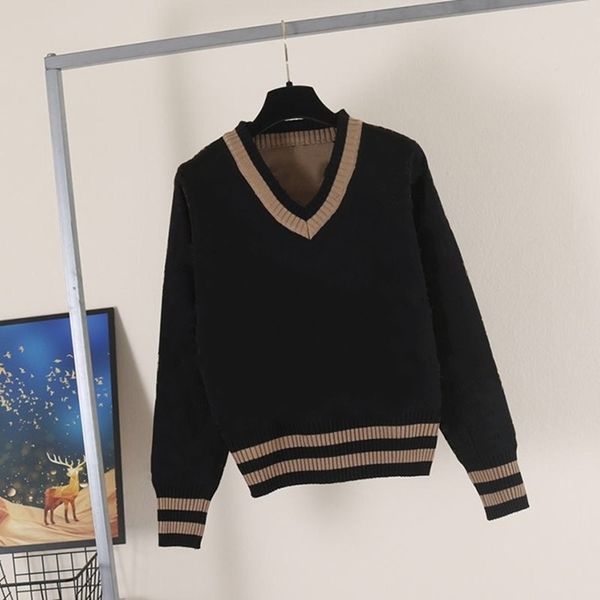 brand sweaters milan runway 2021 autumn winter knitted women's sweaters fashion designer pullover jacquard letter v-neck, White;black
brand sweaters milan runway 2021 autumn winter knitted women's sweaters fashion designer pullover jacquard letter v-neck, White;black