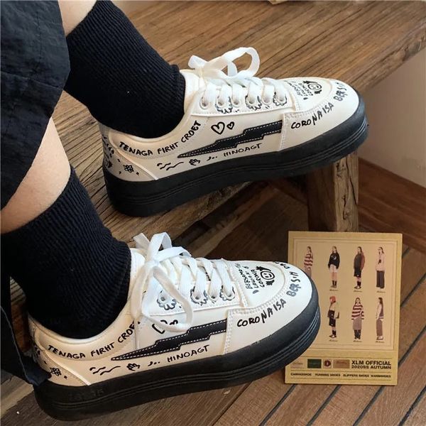sneakers womens sports shoes lolita platform boots graffiti casual spring summer 2021 vintage student college vulcanize, Black
sneakers womens sports shoes lolita platform boots graffiti casual spring summer 2021 vintage student college vulcanize, Black