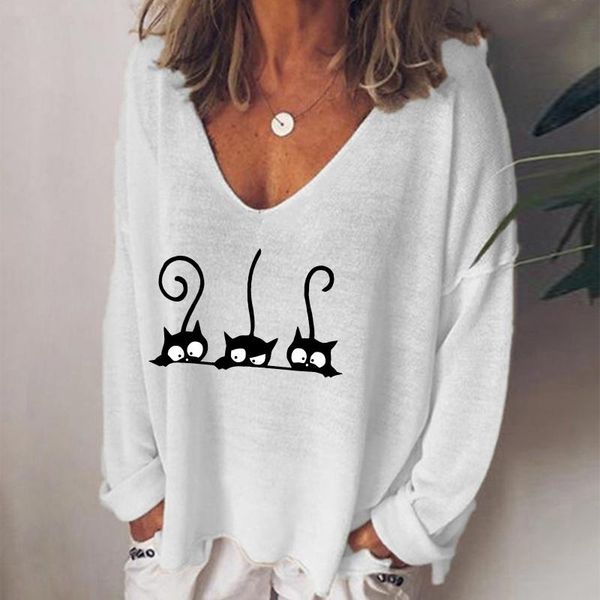 women's blouses & shirts 40# 2021 women animal print blouse loose plus size casual ladies long sleeve v-neck harajuku clothing blusa, White
women's blouses & shirts 40# 2021 women animal print blouse loose plus size casual ladies long sleeve v-neck harajuku clothing blusa, White