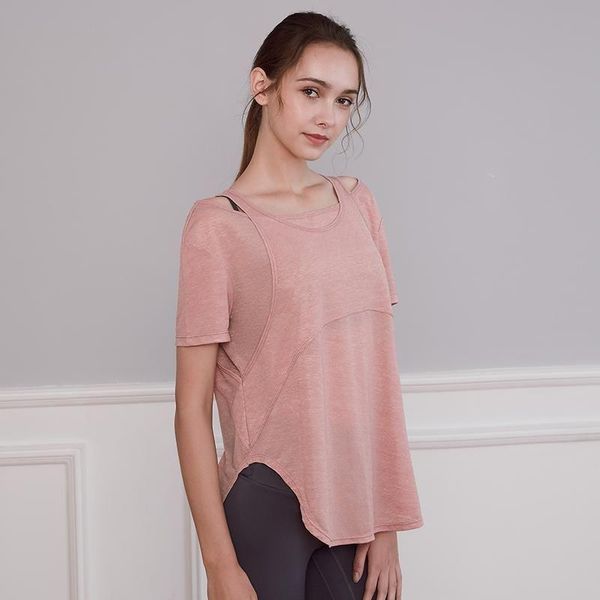 yoga outfit women summer fashion fake two-piece sports t-shirt short-sleeved loose solid quick dry fitness blouse sportswear
yoga outfit women summer fashion fake two-piece sports t-shirt short-sleeved loose solid quick dry fitness blouse sportswear